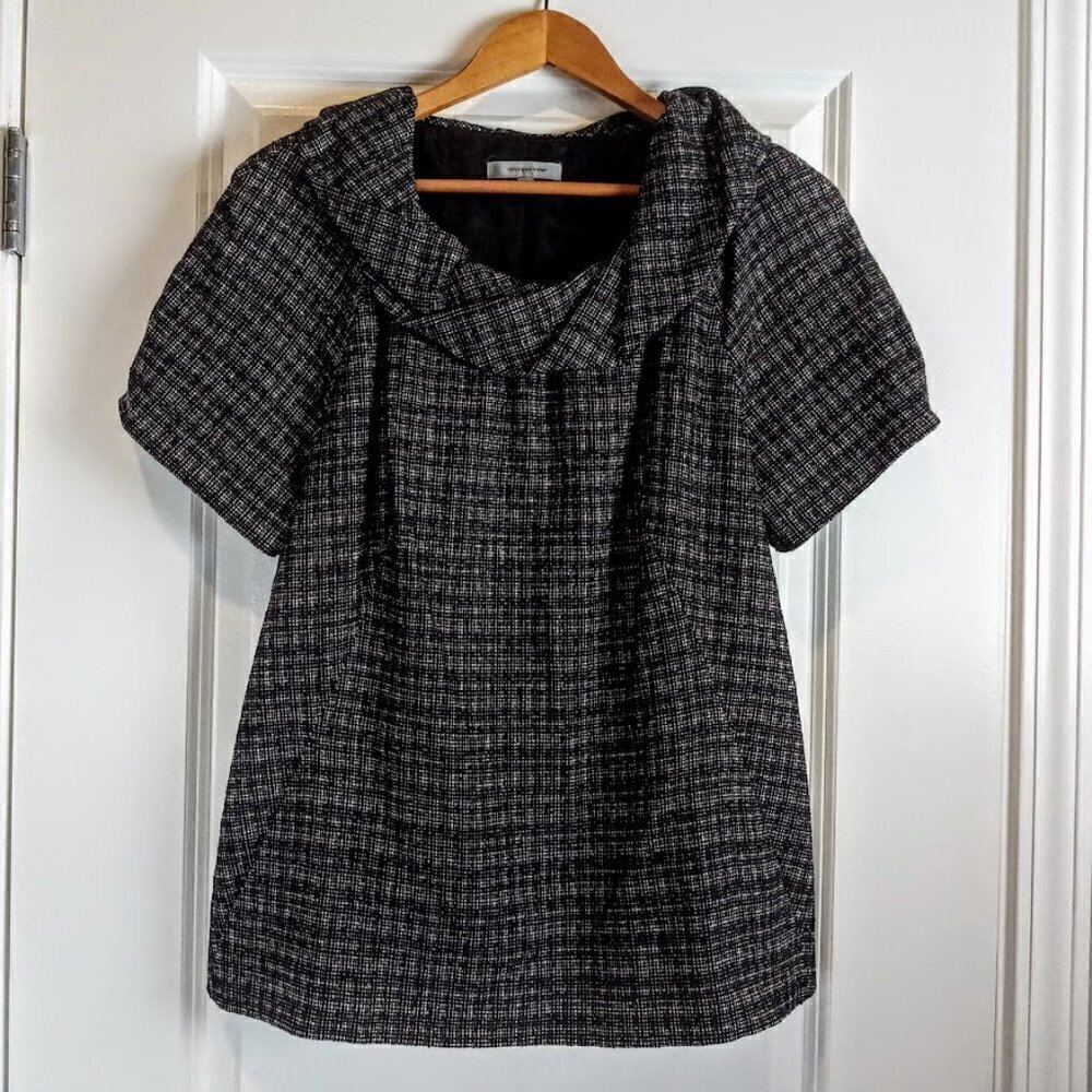Classiques Entier Crosshatch Peter Pan Collar Wool Top